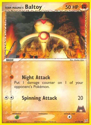 Team Magma's Baltoy #61 · Team Magma vs Team Aqua Pokémon card