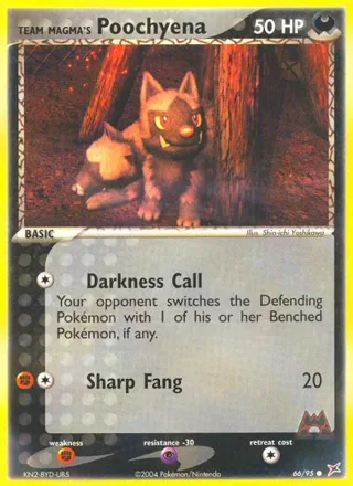 Team Magma's Poochyena #66 · Team Magma vs Team Aqua Pokémon card