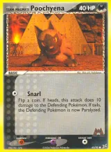 Team Magma's Poochyena · Team Magma vs Team Aqua Pokémon card