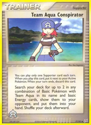 Team Aqua Conspirator #77 · Team Magma vs Team Aqua Pokémon card