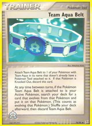 Team Aqua Belt card
