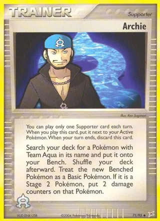 Archie #71 · Team Magma vs Team Aqua Pokémon card