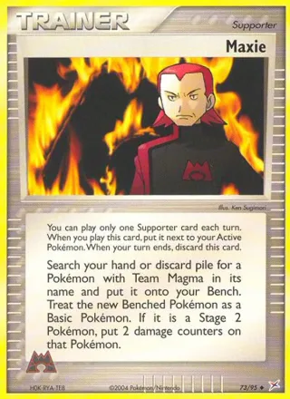 Maxie #73 · Team Magma vs Team Aqua Pokémon card