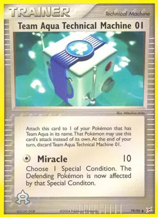 Team Aqua Technical Machine 01 #79 · Team Magma vs Team Aqua Pokémon card