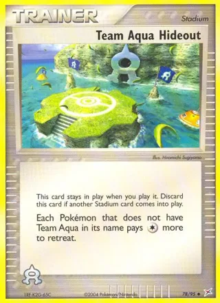 Team Aqua Hideout #78 · Team Magma vs Team Aqua Pokémon card