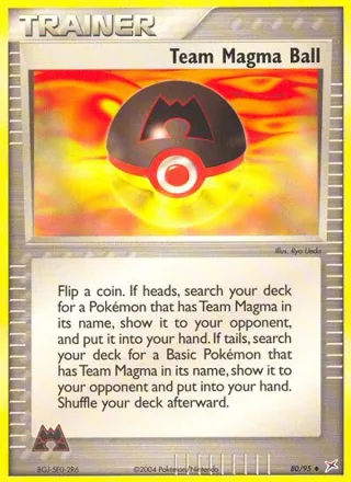Team Magma Ball card