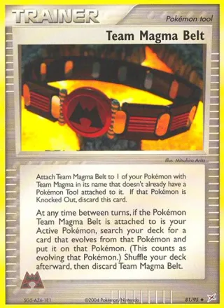 Team Magma Belt #81 · Team Magma vs Team Aqua Pokémon card