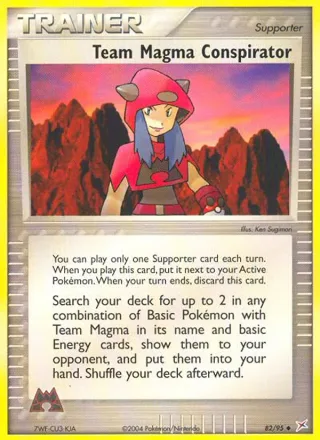Team Magma Conspirator #82 · Team Magma vs Team Aqua Pokémon card