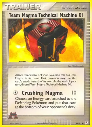 Team Magma Technical Machine 01 #84 · Team Magma vs Team Aqua Pokémon card
