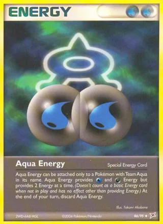 Aqua Energy #86 · Team Magma vs Team Aqua Pokémon card