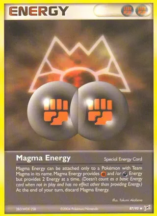 Magma Energy #87 · Team Magma vs Team Aqua Pokémon card