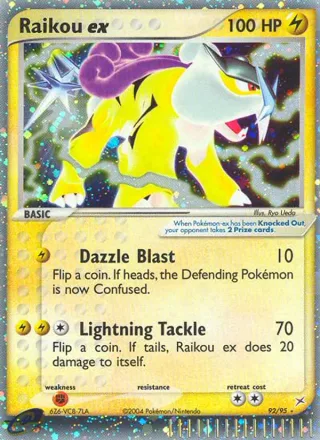 Raikou ex #92 · Team Magma vs Team Aqua Pokémon card