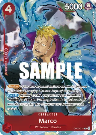 Marco (Alternate Art) #OP02-018-alternate-art · Paramount War One Piece card