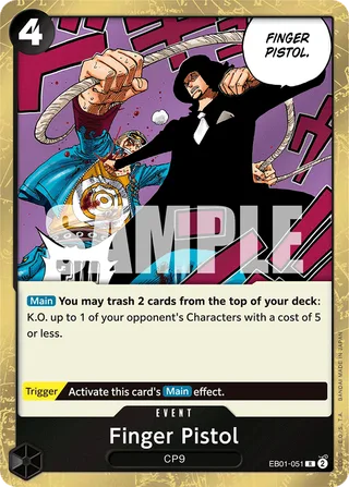 Finger Pistol #EB01-051 · Extra Booster: Memorial Collection One Piece card