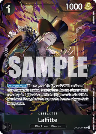 Laffitte (Reprint) #OP09-095-reprint · ST-27: Starter Deck 27 BLACK Marshall.D.Teach One Piece card