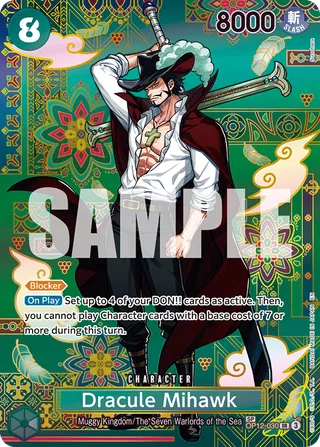 Dracule Mihawk (SP) #OP12-030-sp · The Azure Sea's Seven One Piece card