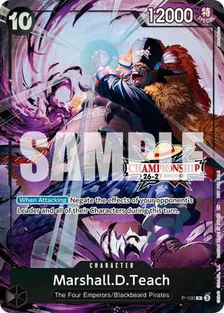 Marshall.D.Teach (CS 26-27 Event Pack Finalist Ver.) #P-100-cs-26-27-event-pack · One Piece Promotion Cards One Piece card
