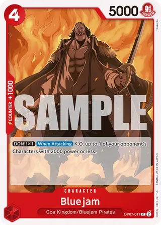Bluejam #OP07-011 · 500 Years in the Future Pre-Release Cards One Piece card
