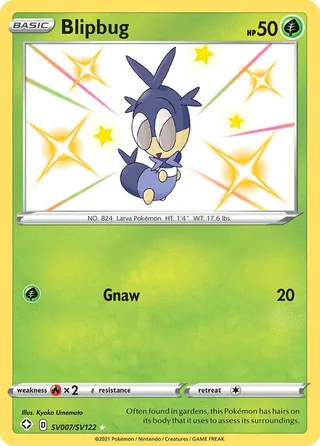 Blipbug #SV007 · Shining Fates Shiny Vault Pokémon card