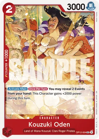 Kouzuki Oden #OP12-004 · Legacy of the Master One Piece card