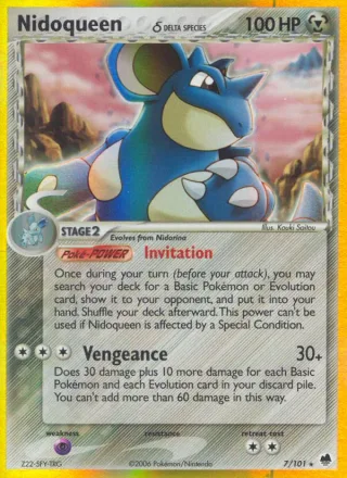 Nidoqueen δ #7 · Dragon Frontiers Pokémon card