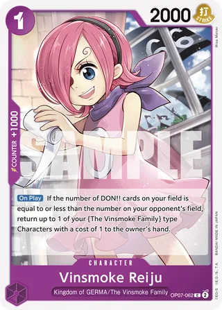 Vinsmoke Reiju #OP07-062 · 500 Years in the Future Pre-Release Cards One Piece card