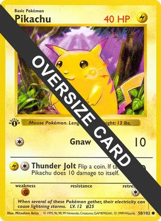 Pikachu #058 · Jumbo cards Pokémon card
