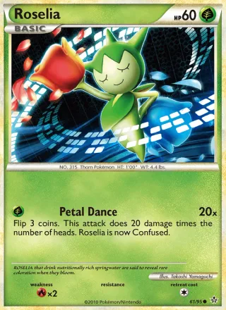 Roselia #61 · Unleashed Pokémon card