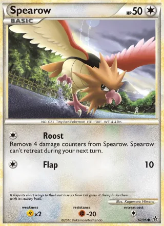 Spearow #62 · Unleashed Pokémon card