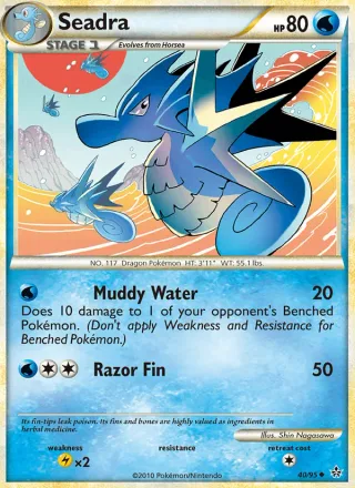 Seadra #40 · Unleashed Pokémon card