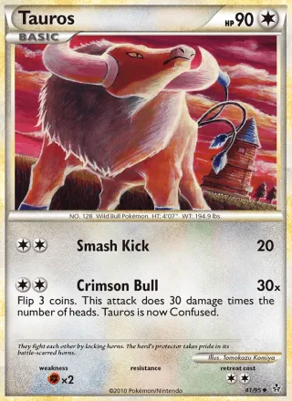 Tauros #41 · Unleashed Pokémon card