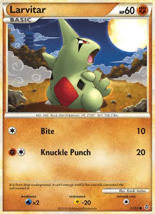 Larvitar #51 · Unleashed Pokémon card