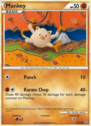 Mankey #53 · Unleashed Pokémon card
