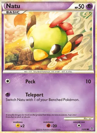 Natu #55 · Unleashed Pokémon card