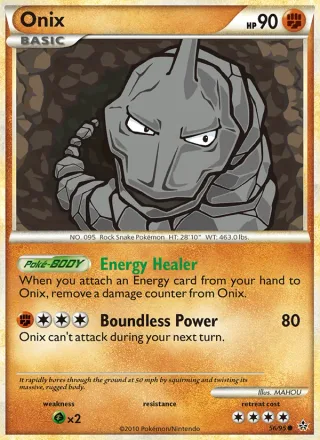 Onix #56 · Unleashed Pokémon card