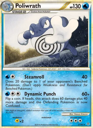 Poliwrath #21 · Unleashed Pokémon card