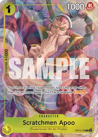 Scratchmen Apoo (Beginners Deck Party [ST-31] - [ST-36]) #OP10-108-beginners-deck-party-st-31-st-36 · One Piece Promotion Cards One Piece card