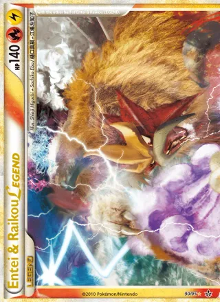 Entei & Raikou LEGEND #90 · Unleashed Pokémon card