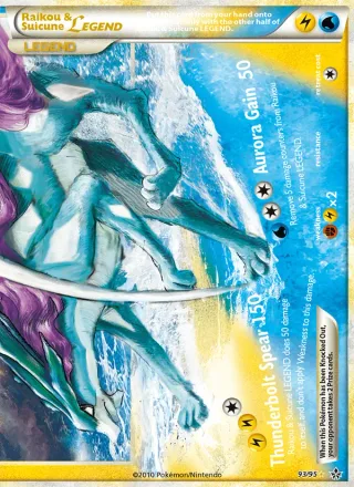 Raikou & Suicune LEGEND #93 · Unleashed Pokémon card