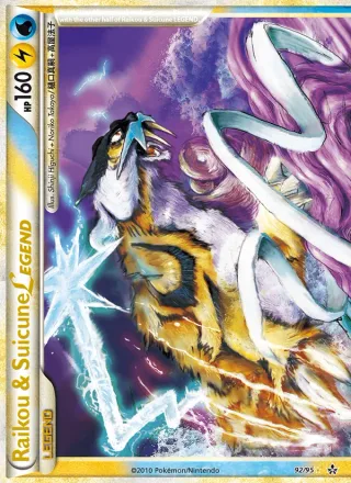 Raikou & Suicune LEGEND #92 · Unleashed Pokémon card