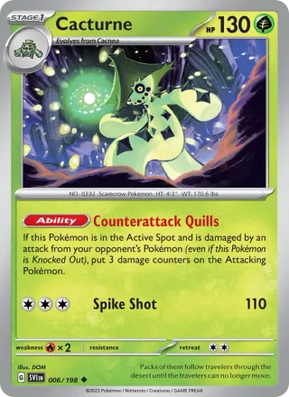 Cacturne #006 · Scarlet & Violet Pokémon card
