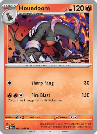Houndoom #034 · Scarlet & Violet Pokémon card