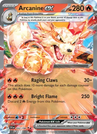 Arcanine ex #032 · Scarlet & Violet Pokémon card
