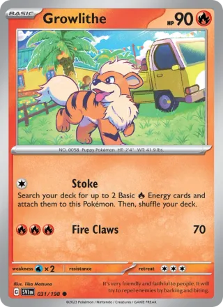 Growlithe #031 · Scarlet & Violet Pokémon card