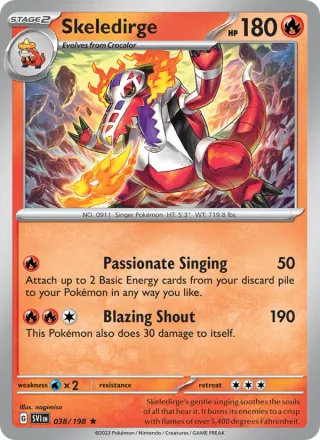 Skeledirge #038 · Scarlet & Violet Pokémon card