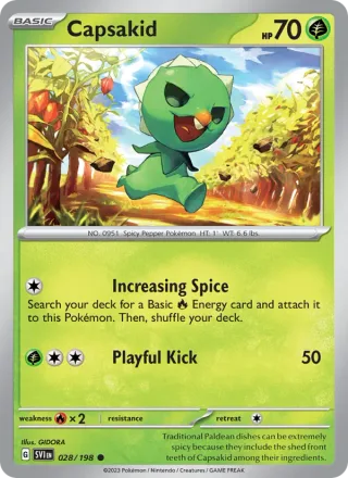 Capsakid #028 · Scarlet & Violet Pokémon card