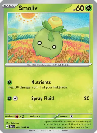 Smoliv #021 · Scarlet & Violet Pokémon card
