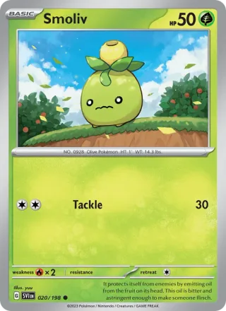 Smoliv #020 · Scarlet & Violet Pokémon card