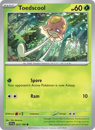 Toedscool #025 · Scarlet & Violet Pokémon card