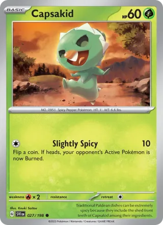 Capsakid #027 · Scarlet & Violet Pokémon card